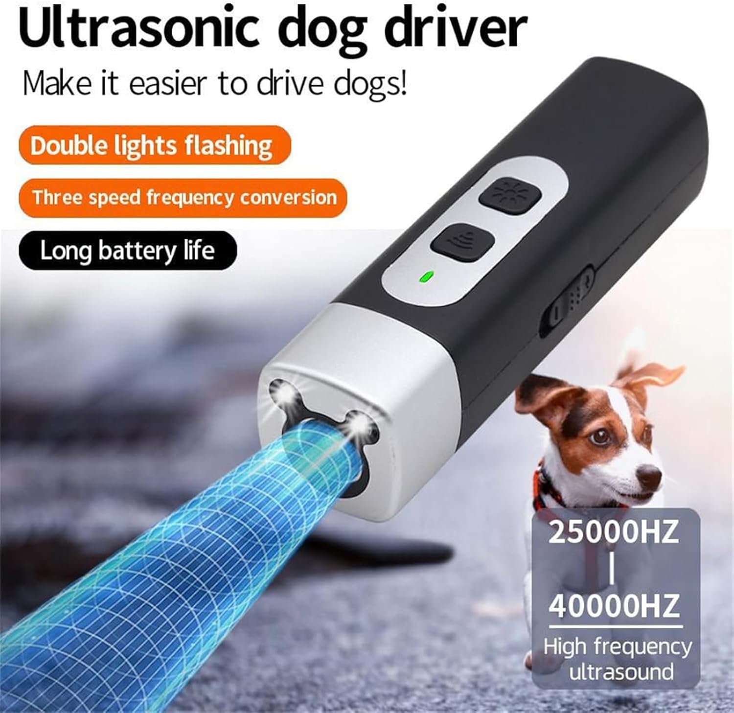 Wateresty Ultrasonic Dog Bark Deterrent Device, Humane & Effective Dog Repeller, 2025 New Anti Barking Whistle, Safe Portable for Indoor Outdoor Use Own or Neighbor's Dogs Orange 1PCS