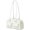 White, variant on Hobo Handbags for Women PU Leather Trendy Tote Bag Fashion Purse Zipper Casual Shoulder Bag with 2 Outer Pockets