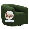 thumbnail image 3 of BELLEZE Swivel Accent Barrel Chair, Modern Round Armchairs with Wide Upholstered, Comfy Swivel Accent Chair for Living Room Bedroom Office - Franco (Green), 3 of 7