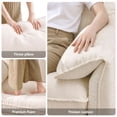 thumbnail image 6 of ROGALIS 42" Modern Armchair, Oversized Accent Chair with Padded Arms, Chenille Fabric, Beige, 6 of 7
