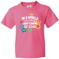 thumbnail image 3 of Inktastic In a World You Can Be Anything Be Kind Autism Awareness Youth T-Shirt, 3 of 5