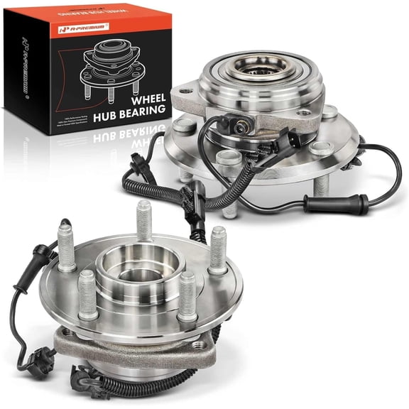 A-Premium 2 x Front Wheel Bearing and Hub Assembly with ABS 5-Lug Compatible with Jeep Wrangler 2007-2010, with 4-Wheel ABS