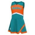 thumbnail image 2 of Girls Preschool Aqua Miami Dolphins Two-Piece Cheer Captain Jumper Dress with Bloomers Set, 2 of 4