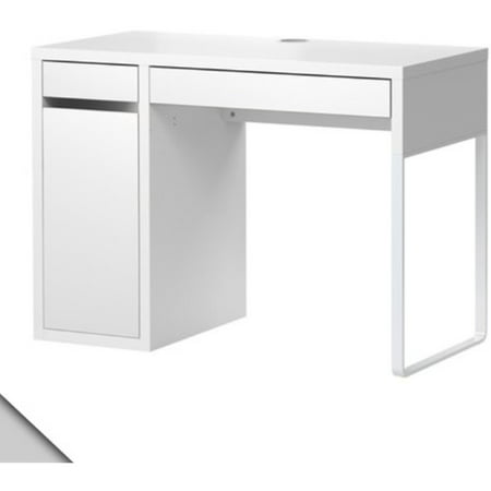 Ikea Micke Desk White W Shelf Inside 34210 5112 1610 Walmart Com