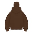 thumbnail image 6 of Nwiuh Boys Balaclava Hoodies Double Hooded Pullover Windproof Hoodie with Mask Ski Sweatshirts Jacket for Boys Girls Kids (Brown, 4-5 Years), 6 of 8