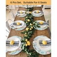 thumbnail image 4 of 13 Inch Round Placemats Set of 6, Turquoise Easter Bunny Non Slip Heat Insulation PP Table Mats, Spring Easter Eggs Floral Wooden Washable Place Mats for Kitchen Dining Party Table Decor, 4 of 7