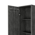 thumbnail image 6 of Depot E-Shop Narrow Storage Cabinet with 5-Tier Shelf and Broom Hangers, Smokey Oak -Garage, 6 of 7