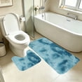 thumbnail image 4 of Linnome 2 Piece Mixed Color Bathroom Mat Set Extra Long Soft Water Absorption Non Slip Thick Washable for Toilet Shower, 4 of 6