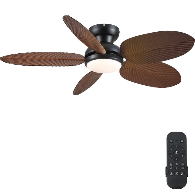 Ventilador de techo Kviflon Tropical con luces de 114 cm y mando a distancia