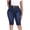 Dark Blue-984, variant on Plus Size Capris for Women 17" Inseam Stretchy Capri Jean Shorts High Waisted Cropped Pants Black 22W