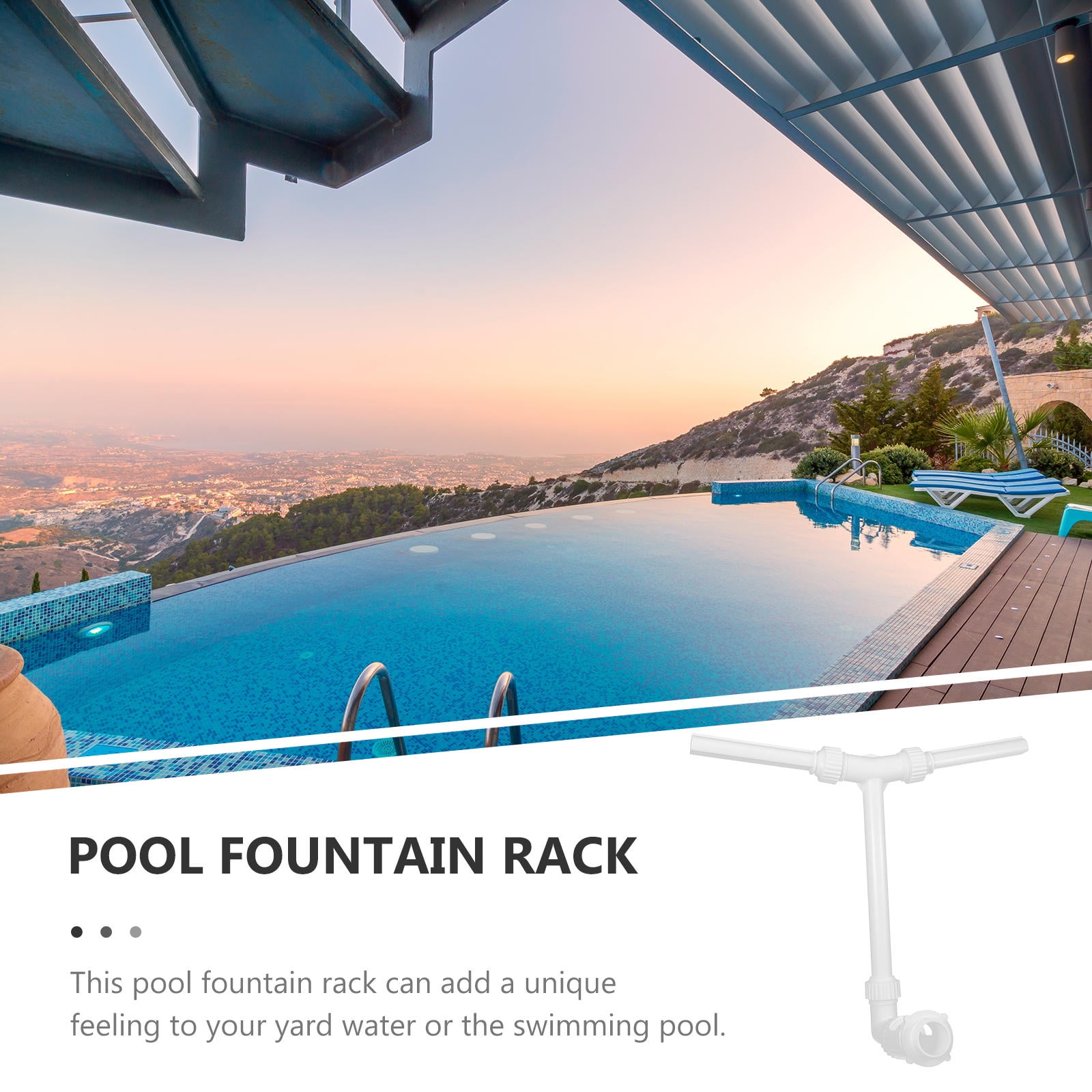 CRILSTYLEO Pool Fountain Rack Plastic White 1Set