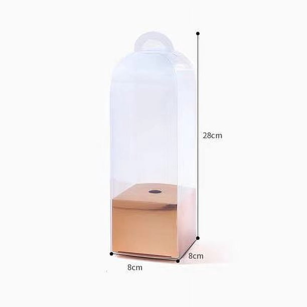 Zhuge Bolsas de embalaje para cajas de regalo, cajas de embalaje para ramos de flores individuales, cajas con forma de faro, cajas de flores plegables de mano (doradas)