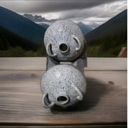 Small Matte Ceramic Speckle Glaze Vase - Threshold™ designed with Studio McGee: Handled Amphora, 5.91 Height 2 pack