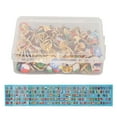 thumbnail image 2 of National Flag Thumb Tacks, Cork Board Pins 200 Pieces Bright Colors  For Office, 2 of 8