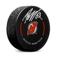 thumbnail image 1 of Jesper Bratt Signé New Chandail Devils Official Game Rondelle, 1 of 2