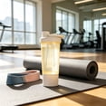 thumbnail image 6 of Handheld Fitness Sports Water Cup - Protein Shaking Mixer Bottle with Stirrer Portable Leakproof Protein Shaker Travel Storage, Beige, Ccwuwei, 6 of 7