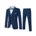thumbnail image 1 of Suit DISAUR para niños, delgado, 6 piezas, chaqueta, pantalones, chaleco azul de 9 a 10 años, 1 of 6