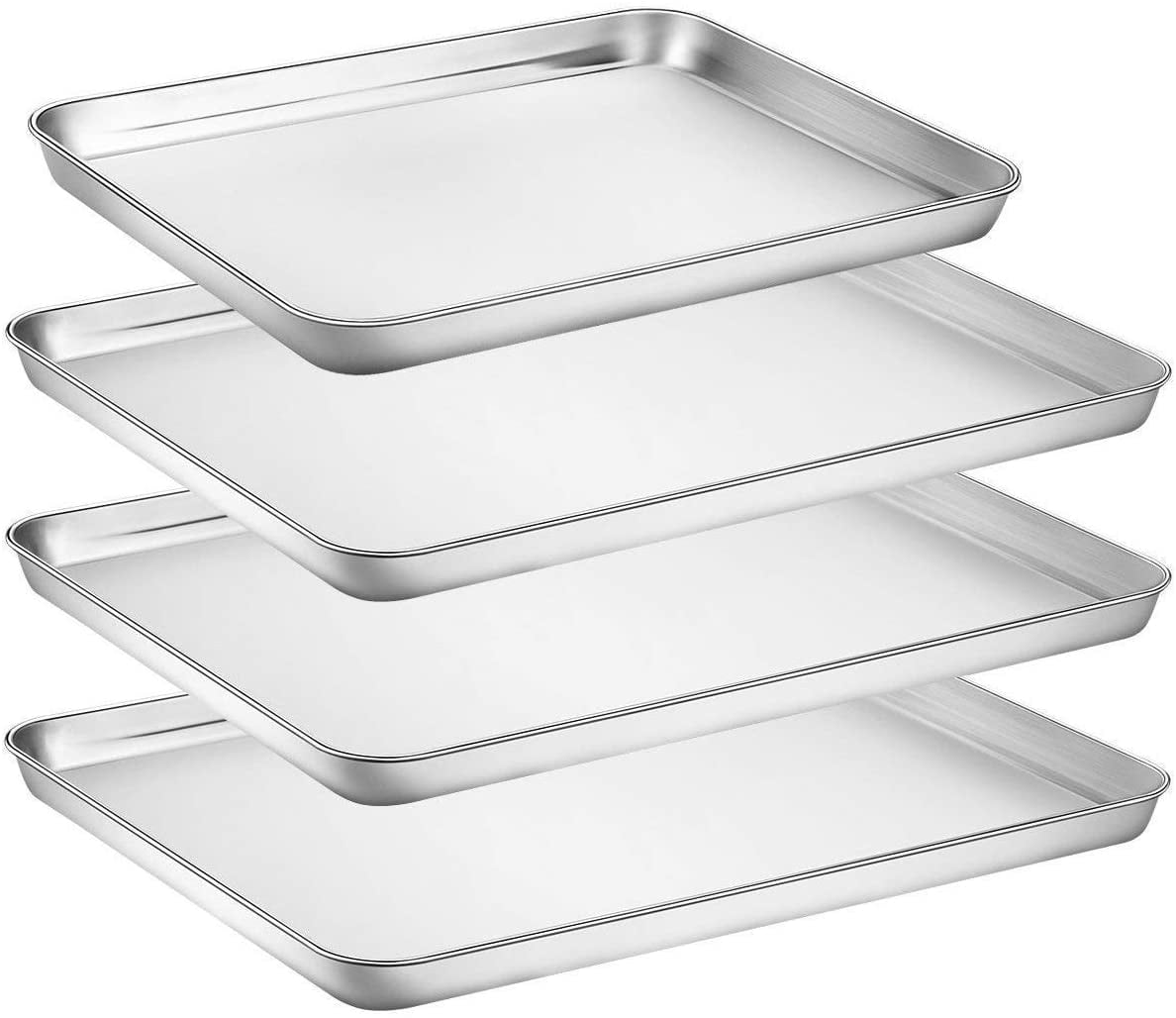 Stainless Steel Baking Pan 12 x 10 x 1 inch 3 Piece 
