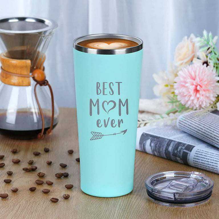 Best Mom Ever Gift - 26 oz Skinny Stainless Steel Insulated Tumbler  Engraved Travel Coffee Mug Gift for Mom, om Birthday, Christmas, Mother's  Day Gift with Straw