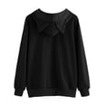 thumbnail image 2 of TheFound Women's Long Sleeve Printed Top, Cute Ears Hoodie with Cartoon Patterns, 2 of 4