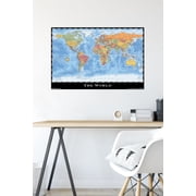 Map - World Wall Poster, 22.375 x 34