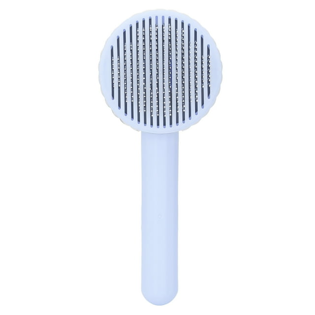 Brosse pour Chat, Peigne à Poils de Chat Professionnel Confortable Rond pour Poils Longs Animaux Bleu