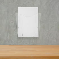 Hemobllo Clear Acrylic Wall Mount Literature Display Rack Transparent Document Organizer