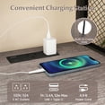 thumbnail image 6 of Costway File Cabinet on Wheels with Charging Station & Cable Management Hole Shelves Grey, 6 of 10