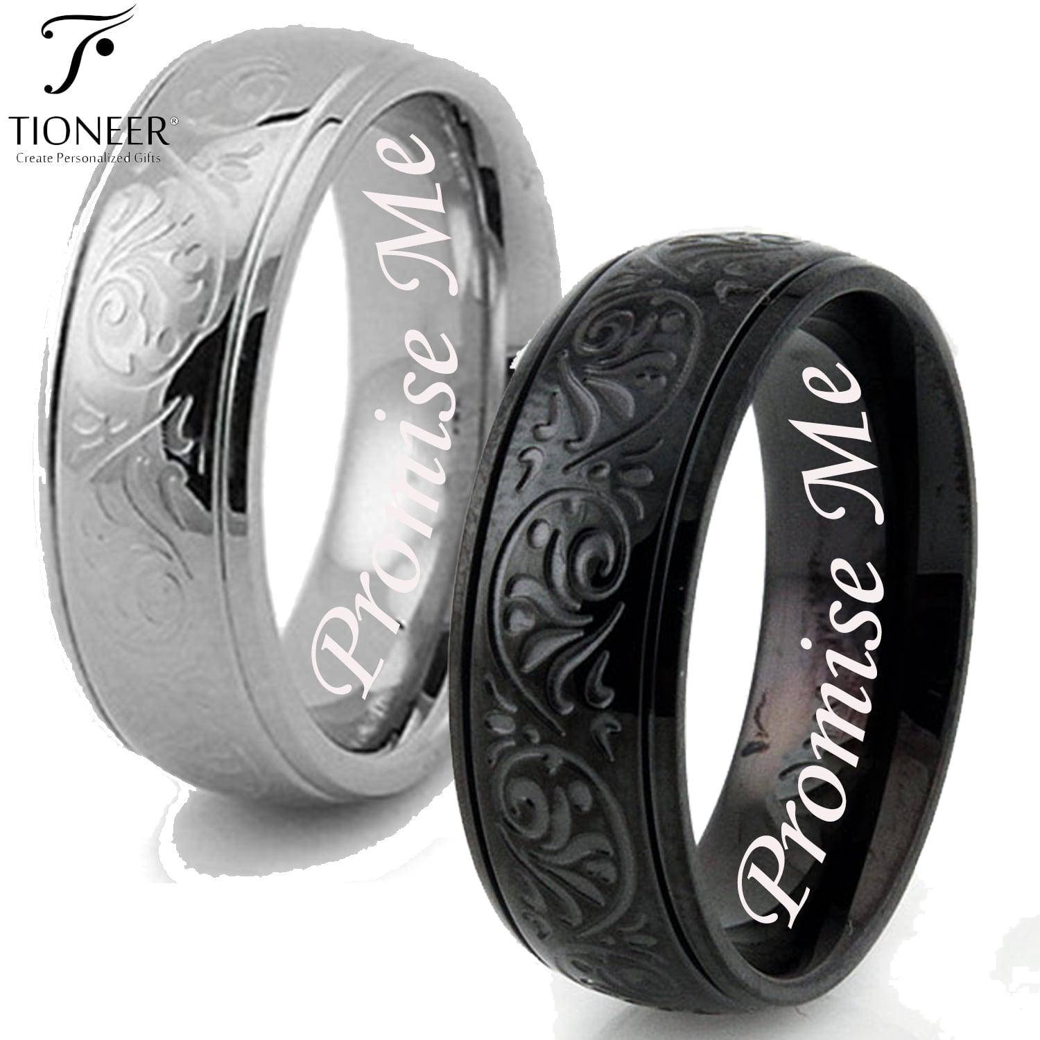 Retro Mens 316L Stainless Steel Flower Patterned Purple Sand Stones Band Ring Retro Mens 316L Stainless Steel Flower Patterned Purple Sand Stones Band Ring
