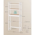 thumbnail image 4 of SONGMICS Mueble para Inodoro, Estante sobre Inodoro, Estantería de 3 Niveles, Estante Ajustable, Blanco Nube y Beige Natural, 4 of 5