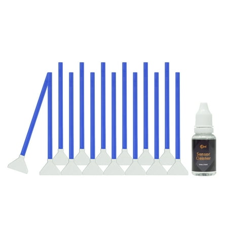 UES FFR24 Professional Full-Frame Camera Sensor Cleaning Kit for CMOS and CCD Sensor compatible with Canon, Nikon, Sony Cameras (14pcs 24mm Swabs and 15ml Sensor Cleaner)