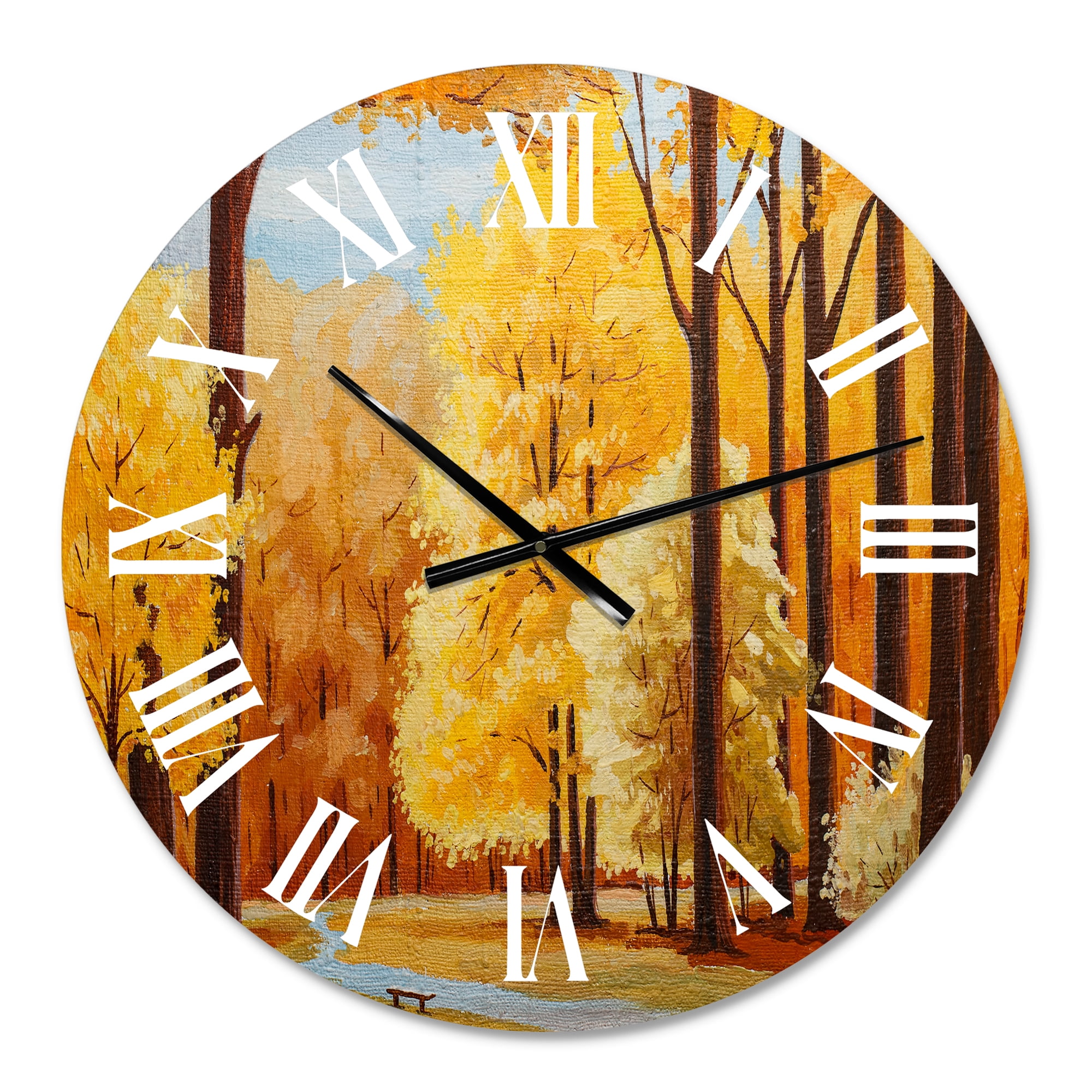 Designart 1 in Quartz Farmhouse Wall Clock