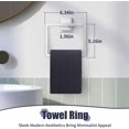 thumbnail image 3 of Bathroom Accessories Towel Bar Set: 15 Pieces Brushed Nickel Square Bathroom Hardware SUS304 Stainless Steel - Wall Mounted Towel Rack&Toilet Paper Holder&Towel Ring and Towel Hook, 3 of 12