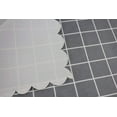thumbnail image 4 of Fennco Styles Check Plaid Waterproof Scalloped 55 x 87 Inch Square Tablecloth Grey, 4 of 5