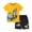 Yellow, variant on Linfrsh Boys Athletic Shorts Set Breathable Performance Graphic Tee Mesh Shorts Yellow,5-6 Years