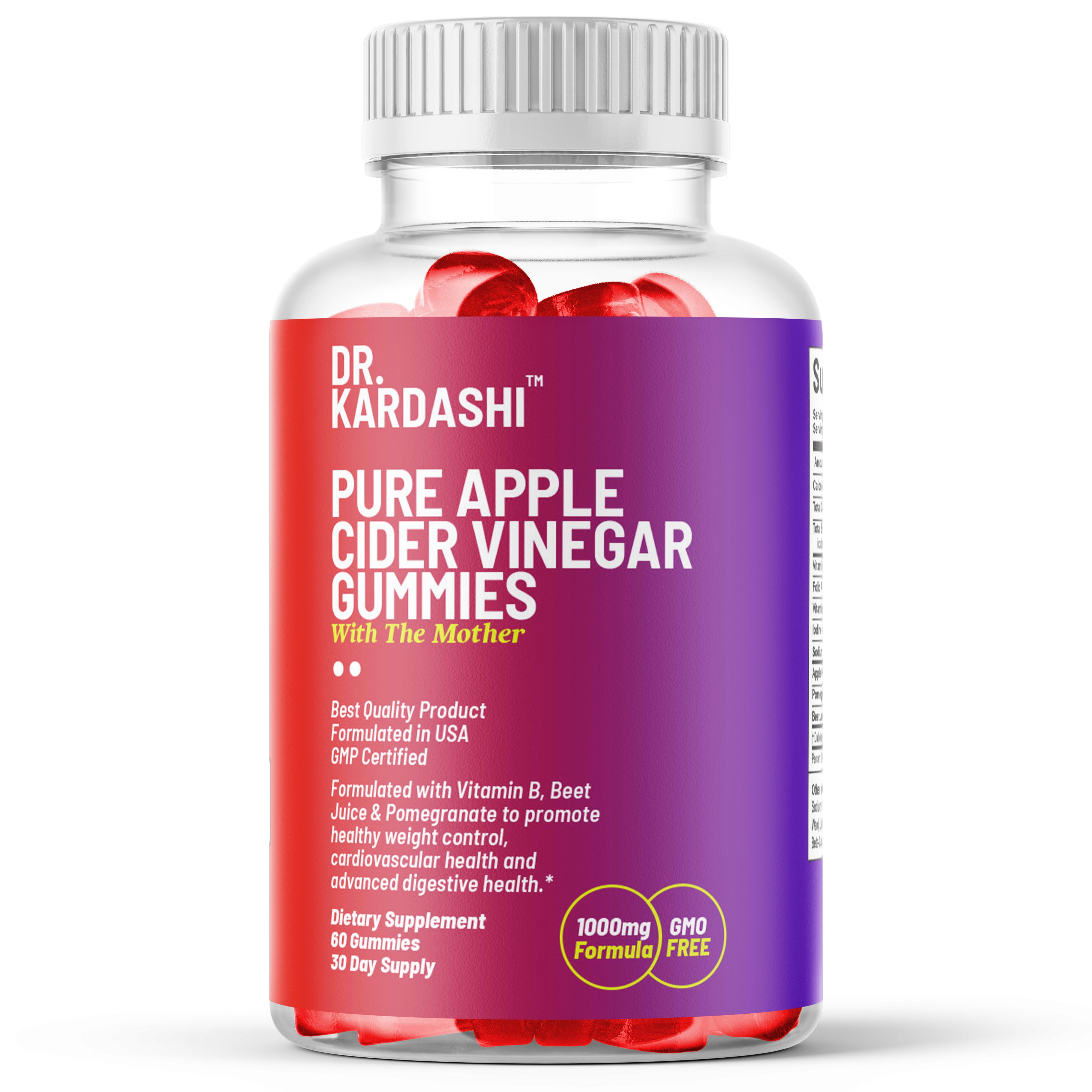 Apple Cider Vinegar Gummies Dietary Supplement Water Balance Weight 