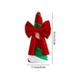 thumbnail image 3 of Adornos Navideños de Escritorio con Lazo de Terciopelo para Árbol de Navidad | Decoración Navideña de Tela | Multicolor | 31,5 X 11,5 X 11,5 Cm | Poliéster | 76 G, 3 of 6