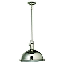 2666PN Kichler Lighting 1 light Pendant - with Vintage Industrial inspirations - 12 inches tall by 13.25 inches wide-Polished Nickel Finish