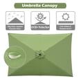 thumbnail image 4 of Yescom 10x6ft Universal Replacement Umbrella Canopy Top Cover Patio Beach, 4 of 9