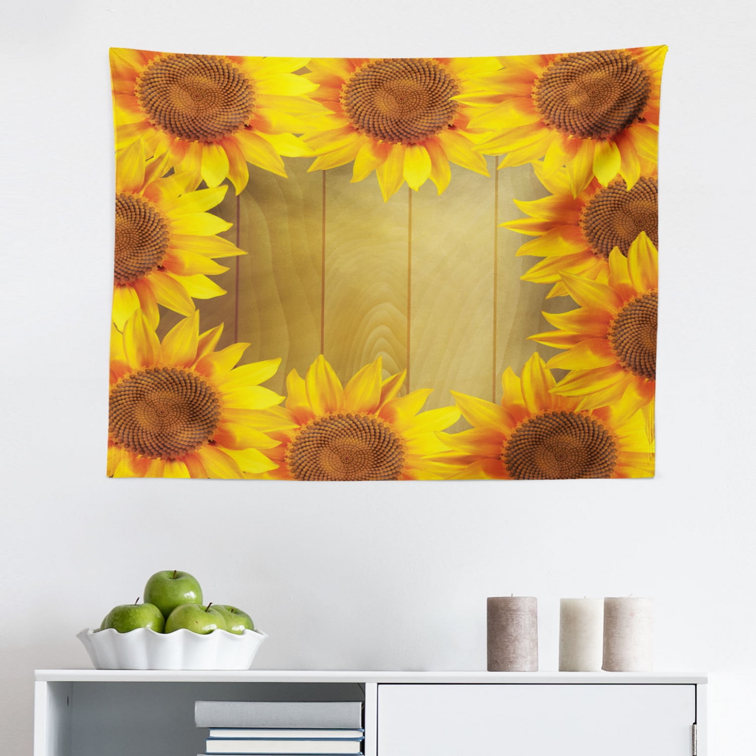 Shine Sunflower Pattern Tapestry Room Wall Hanging Floral Landscape Tapestry USA 