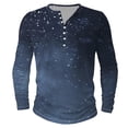 thumbnail image 4 of FAIWAD Plus Size Tops for Men Long Sleeve Button Pullover Casual Slim Comfy Basic Stretch Workout Shirts, 4 of 4