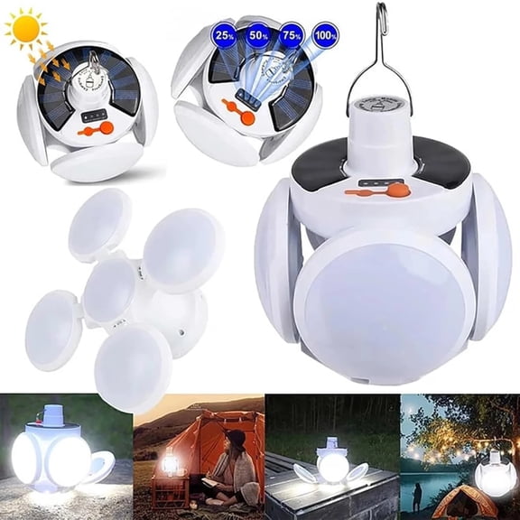 2pcs/1pcs Rechargeable Bulb For Outdoor Lights Solar Outdoor Camping Rechargeable Bulb, Outdoor Solar Light Camping Light For Tent Portable Campfire