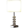 thumbnail image 3 of 18â€ Modern Crystal Quatro Orb And Silver Metal Table Lamp, 3 of 5