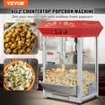 thumbnail image 2 of Máquina para hacer palomitas de maíz VEVOR, máquina para hacer palomitas de maíz para encimera de 8 Oz, 850 W, 48 tazas, color rojo, 2 of 9