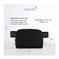thumbnail image 2 of Unisex Mini Belt Bag with Adjustable Strap Small Pouch for Travel Training Running Hiking, Black, 2 of 5