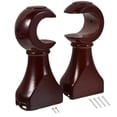 thumbnail image 3 of 2 piezas de 28 mm Ganchos de cortina de madera Gancos Drazery Barl Suppilting con tornillos de montaje Accesorios resistentes montados en la pared, 3 of 8