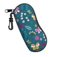 thumbnail image 2 of ZICANCN Sunglasses Soft Case, Blue Leaves Flower Neoprene Zipper Eyeglass Case for Men Women, 2 of 9