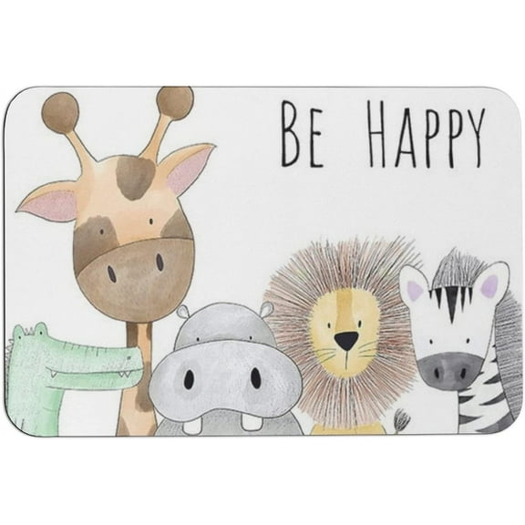 Be Happy Doormat with Non-Slip Backingfor Kids Room, Welcome Mats,Front Door Mats Outdoor Indoor Entrance Mat,Entryway Rug-Shoe Mat Scraper 16x24 Inches