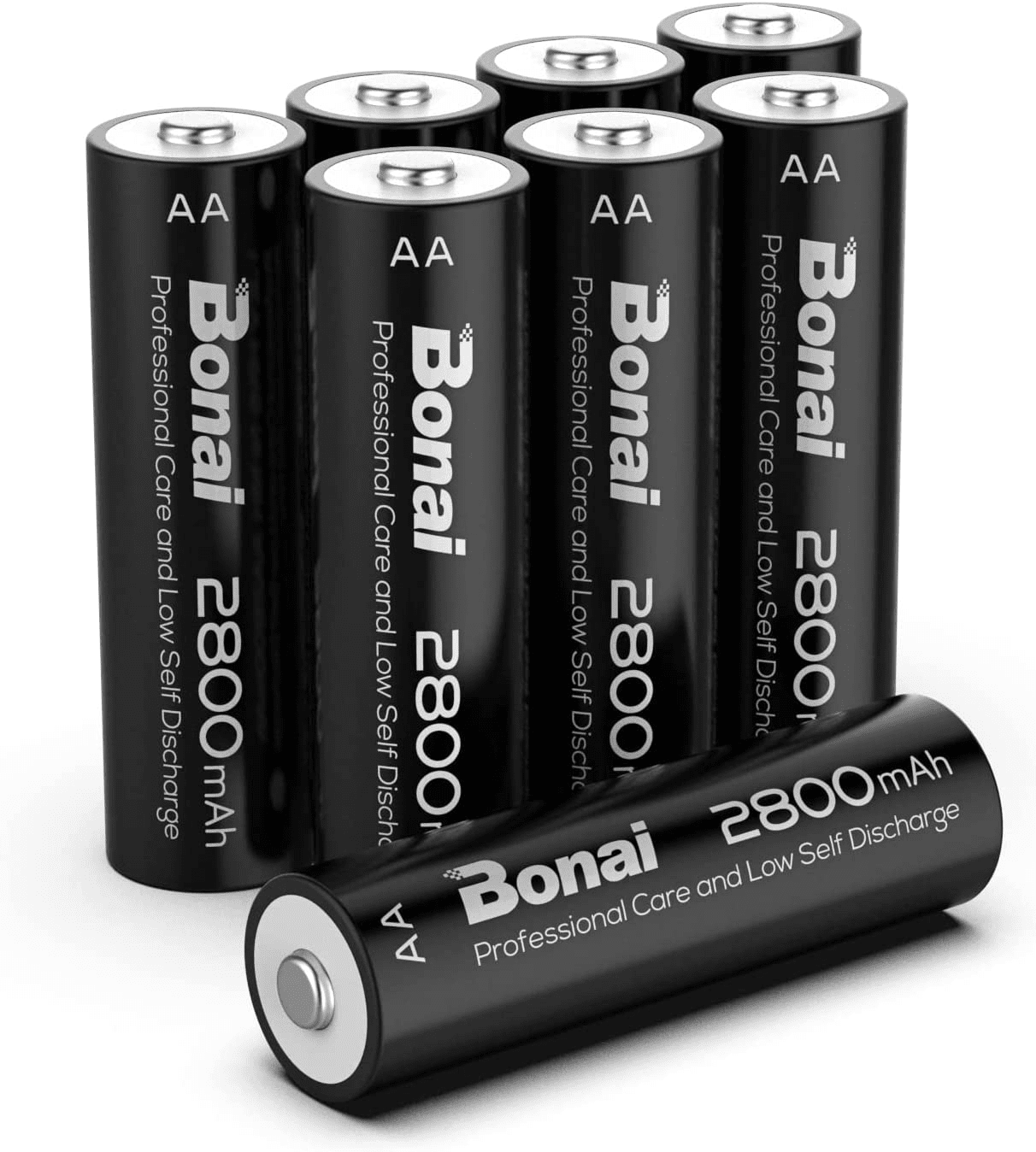 BONAI AA Rechargeable Batteries HighCapacity 2800mAh 1.2V NiMH Battery