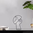 thumbnail image 3 of Escultura abstracta de contorno de rostro femenino para decoración de encimera o escritorio Pensador S, 3 of 9